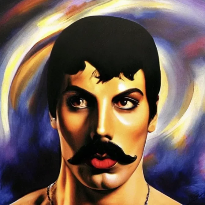 Freddie Mercury in the style of Michelangelo     6